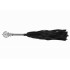 Черная многохвостая плеть с витой ручкой - 63 см.